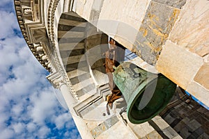 Bell of leaning tower in Pisa