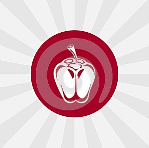 Bell pepper isolated icon. vegetables design element