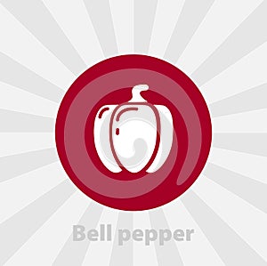 Bell pepper isolated icon. vegetables design element