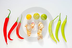 Bell Pepper, lime, galangal