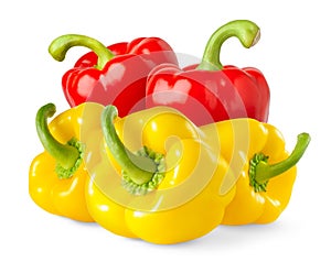 Isolated bell peppers photo
