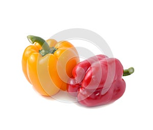 Bell peppers, white background