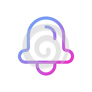 Bell pixel perfect gradient linear ui icon