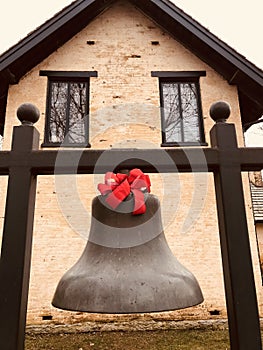 A bell with a Red Ribbon on the Ashland Estate - KENTUCKY photo