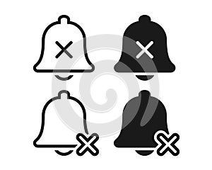 Bell reject symbol. Illustration vector