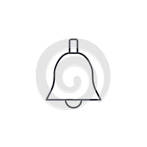 Bell ringer thin line icon. Linear vector symbol photo