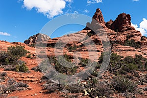 Bell Rock 4,919 Feet is North of Oak Creek, Arizona.