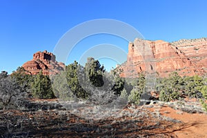 Bell Rock and Courthouse Butte near Sedona, AZ