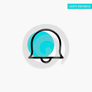 Bell, Sign, Twitter turquoise highlight circle point Vector icon photo