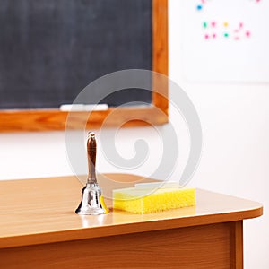 Bell, sponge and chalk