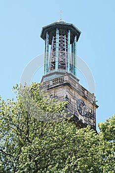 Bell tower of Aegidienkirche church in Hanover Germany