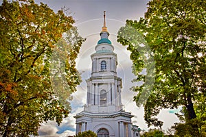 Bell tower of the All Saints Cathedral in Tula city