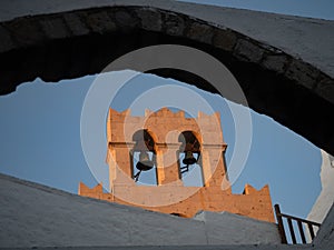 Bell Tower and Archway at Monastery of St. John the Theologian on Patmos Greece