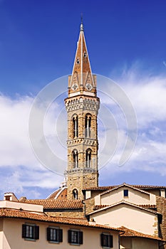 The bell tower of Badia Fiorentina in Florence photo