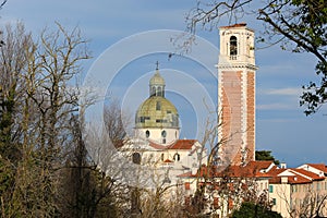 Bell tower and Basilica called MONTE BERICO in Vicenza in Italy photo