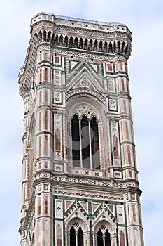 Bell Tower for the Basilica di Santa Maria del Fiore and Giotto's Campanile - Florence, Italy