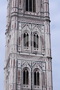 Bell Tower for the Basilica di Santa Maria del Fiore and Giotto's Campanile - Florence, Italy