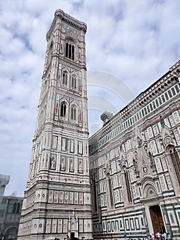 Bell Tower for the Basilica di Santa Maria del Fiore and Giotto's Campanile - Florence, Italy