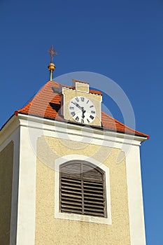 Bell tower with big clock