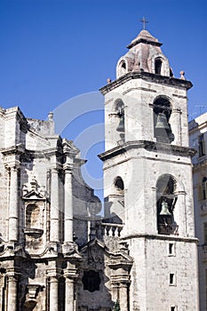 Bell tower of cathedral of Havana - Cuba photo