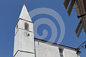 Bell tower of Catholic Church. Isola, Slovenia