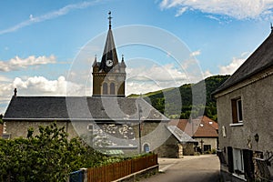 Bell tower of the church of gresse en vercors