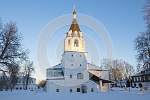 Bell tower of the Church of the Intercession of the Holy Virgin. Alexandrov. Vladimir region