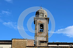 Bell tower of a church in italy