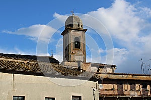 Bell tower of a church in italy