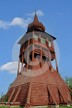 Kiruna Kyrka.  famous wooden church in Sweden photo