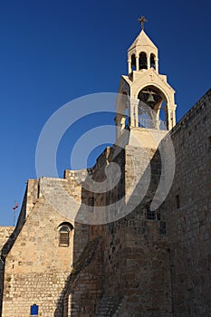 Bell tower of the Church of the Nativity in Bethle