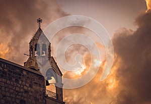 Bell Tower Of The Church Of The Nativity, Bethlehem, Palestine