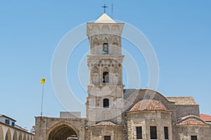 Bell tower of Church of Saint Lazarus in Larnaca Larnaka Cyprus, an autocephalous Greek Orthodox Church