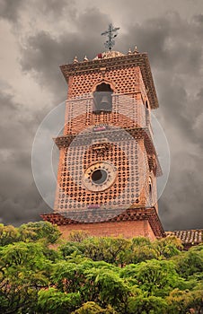 Bell tower church san francisco in Cali-Colombia