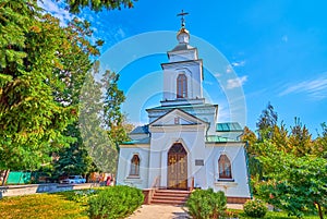 The bell tower of Church of the Savior, Poltava, Ukraine