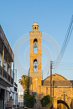 Bell tower of Church of St. Anthony, Church of Agios Antonios, in Nicosia, Cyprus
