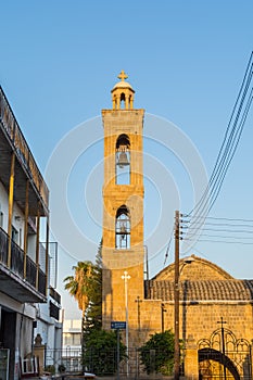 Bell tower of Church of St. Anthony, Church of Agios Antonios, in Nicosia, Cyprus photo