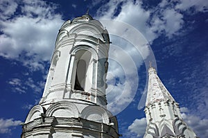 Bell tower of Church of St. George the Victorious in the Museum reserve Kolomenskoye