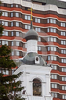 Bell tower of the Church of St. Nicholas the Wonderworker in Golutvin, Moscow