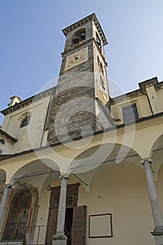 Bell tower of the Collegiata Church in Varallo Sesia