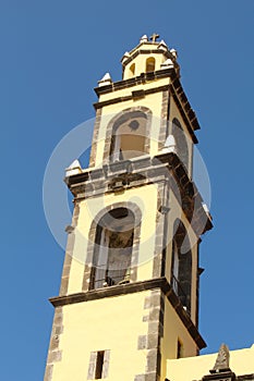 Bell tower of the colonial era in Mexico
