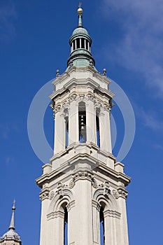 Bell tower of el pilar, zaragoza