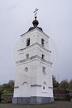 The bell tower of the Elias Church in Subotov, Cherkasy region