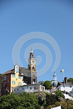 The Bell Tower And Government House, Portmeirion Village, North Wales