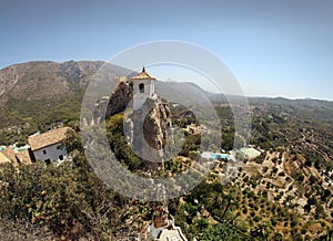 Bell tower at Guadalest castle, Spain