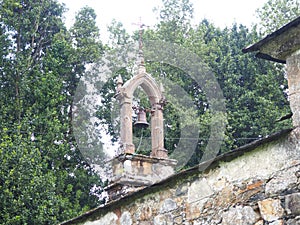 Bell tower of the hermitage of san roque del camino de recemel, la coruna, spain, europe