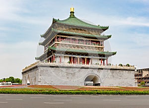 Bell Tower of the historic city of Xi'an or Xian, Shanxi, Chian