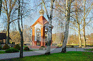 Bell tower of Holy Nativity of Virgin Orthodox convent in Brest, Belarus