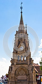 Bell tower in Hometown of Shakespeare in British