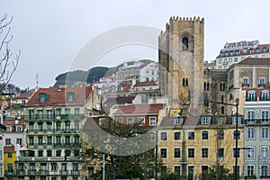 The bell tower of the Lisbon Cathedral, Portugal